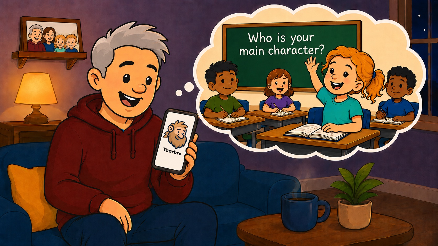 A parent using Yaarbro, imagining a classroom of kids finding their voices as writers