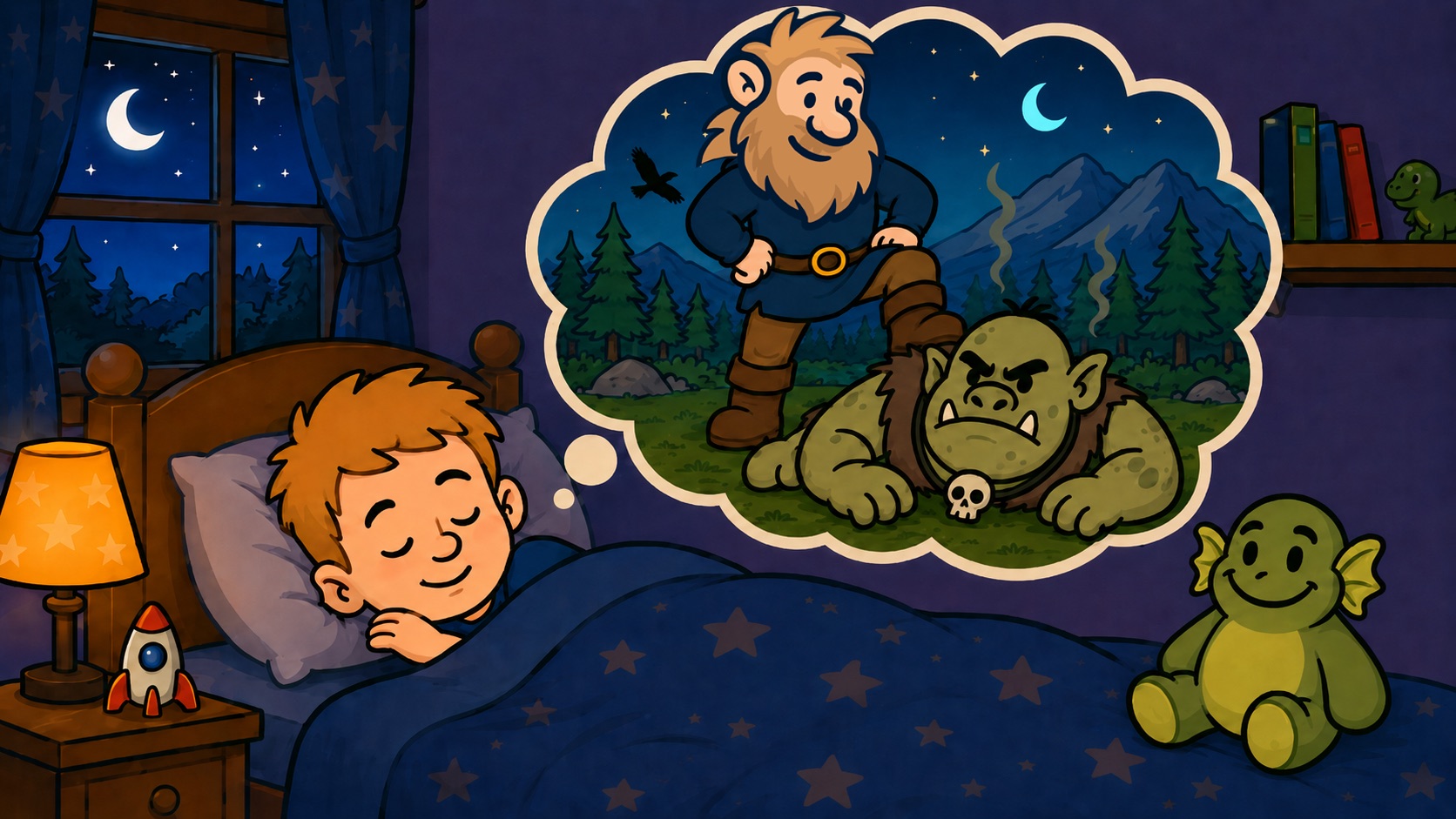 A child sleeping peacefully, dreaming of Yaarbro getting the better of Digglesworth